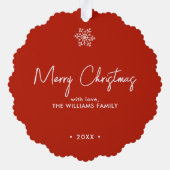 Weihnachtskranz-Foto Ornament Karte (Rückseite)