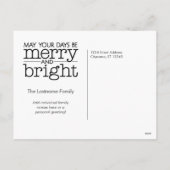 Weihnachtskranz-Foto-Rahmen - gelb Feiertagspostkarte (Rückseite)