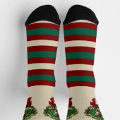 Weihnachtskranz Foto Strickte Weihnachtssocken Socken (Oben)