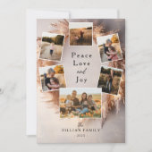 Weihnachtskranz-Foto-Urlaubskarte Feiertagskarte (Vorderseite)