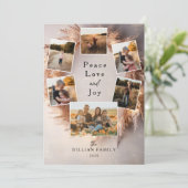 Weihnachtskranz-Foto-Urlaubskarte Feiertagskarte (Stehend Vorderseite)