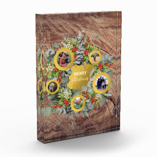 Weihnachtskranz-Fotokassette Feiertage Foto Block