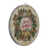 Weihnachtskranz (Frohe Weihnachten) Dartscheibe (Vorderseite Links)