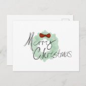 Weihnachtskranz, frohe Weihnachten Postkarte (Vorne/Hinten)