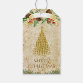 Weihnachtskranz, frohe Weihnachtsgeschenke Tags Geschenkanhänger (Rückseite)