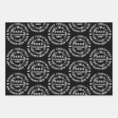 Weihnachtskranz Frohe Weihnachtsnamen hinzufügen Geschenkpapier Set (Vorderseite 2)