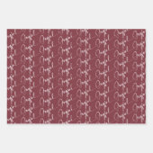 Weihnachtskranz Fröhliche Schrift Rot Grün Feierta Geschenkpapier Set (Vorderseite 2)