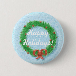 WeihnachtsKranz-Geschenk-Umbau-Knopf Button