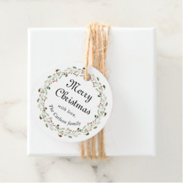 Weihnachtskranz Geschenkanhänger