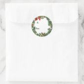 Weihnachtskranz-Geschenkanhänger Runder Aufkleber (Tasche)