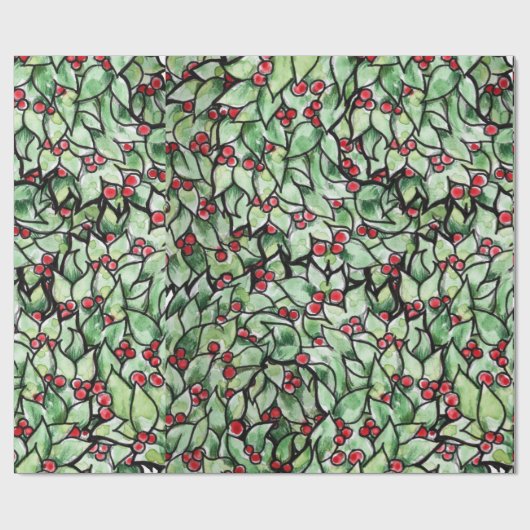 Weihnachtskranz Geschenkpapier (Flach)