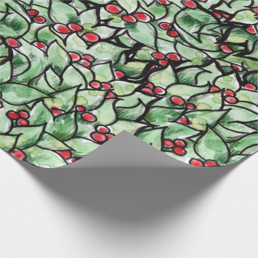 Weihnachtskranz Geschenkpapier (Ecke)