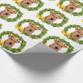 Weihnachtskranz Geschenkpapier (Ecke)