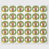 Weihnachtskranz Geschenkpapier (Flach)
