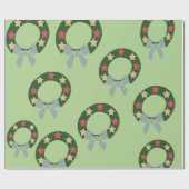 Weihnachtskranz-Geschenkpapier Geschenkpapier (Flach)