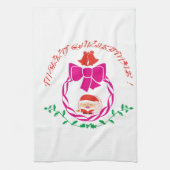 WeihnachtsKranz Geschirrtuch (Vertikal)