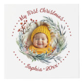 Weihnachtskranz, Grünpflanzen, Beeren-Foto Würfel (Rechts)