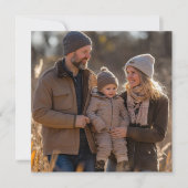 Weihnachtskranz handGezeichnet CUSTOM-FOTO Feiertagskarte (Vorderseite)