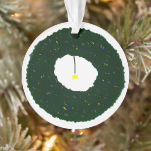 Weihnachtskranz hängender Stern festliche Dekorati Ornament