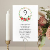 Weihnachtskranz Hochzeitkarten Tischnummer