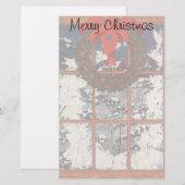 Weihnachtskranz im Schnee Briefpapier (Vorne/Hinten)