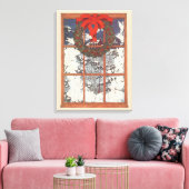Weihnachtskranz im Schnee Leinwanddruck (Insitu (Wohnzimmer))