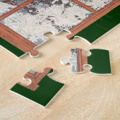 Weihnachtskranz im Schnee Puzzle (Seite)