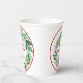 Weihnachtskranz im Wasser CUSTOM Pappbecher (Links)