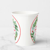 Weihnachtskranz im Wasser CUSTOM Pappbecher (Rechts)