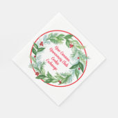 Weihnachtskranz im Wasser CUSTOM Serviette (Ecke)