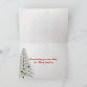 Weihnachtskranz in alter Scheune mit roter Tür Karte (Innenseite)