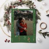 Weihnachtskranz in Burgundy Kinderdusche Einladung