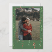 Weihnachtskranz in Burgundy Kinderdusche Einladung (Rückseite)