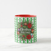 Weihnachtskranz in den Ferienfarben Tasse (Zentrum)
