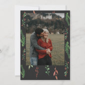 Weihnachtskranz in der Black Baby Dusche Einladung (Rückseite)