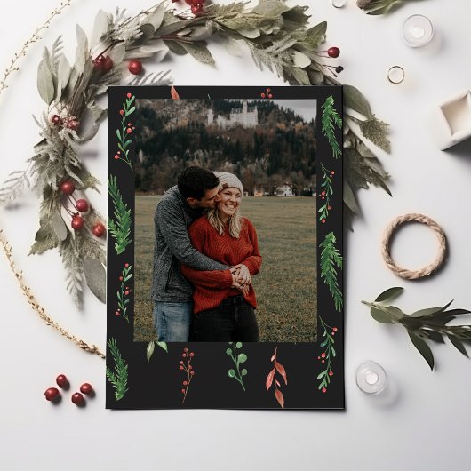 Weihnachtskranz in der Black Baby Dusche Einladung