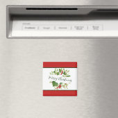 Weihnachtskranz in Wasserfarbe Magnet (In Situ (Geschirrspüler))