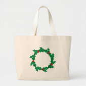 Weihnachtskranz Jumbo Stoffbeutel (Vorne)