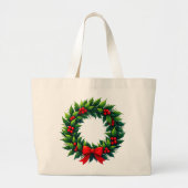 Weihnachtskranz Jumbo Stoffbeutel (Vorne)