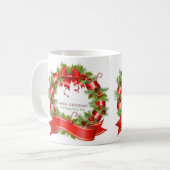WeihnachtsKranz Kaffeetasse (Vorderseite Links)