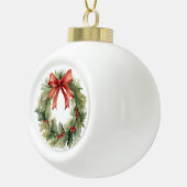 Weihnachtskranz Keramik Kugel-Ornament (Rechts)