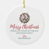 Weihnachtskranz Keramik Ornament (Hinten)