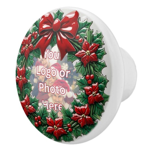 Weihnachtskranz Keramikknauf (Rechts)