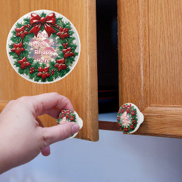 Weihnachtskranz Keramikknauf