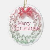 Weihnachtskranz Keramikornament (Links)