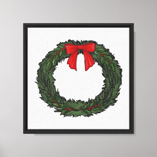 Weihnachtskranz Klassisch Leinwanddruck (Vorderseite)