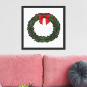Weihnachtskranz Klassisch Leinwanddruck (Insitu (Wohnzimmer))
