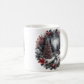 Weihnachtskranz-Landschaft Tasse (VorderseiteRechts)