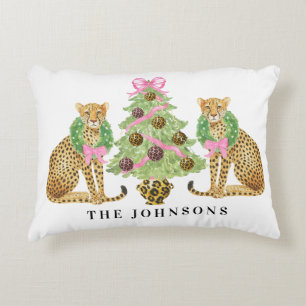 Weihnachtskranz Leopard Crest Dekokissen