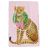 Weihnachtskranz Leopard  Mittlere Geschenktüte (Vorderseite)